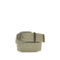 Women's Beige Linen Regular Belt