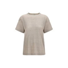 Women's Beige Linen T-Shirt