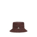 Women's Brown Raffia Bucket Hat