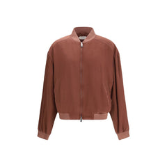 Men's Bordeaux Silk Bomber Clothing
