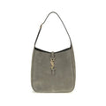 Women's Gray Calf Leather Bos Taurus Shoulder Bag