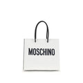 Women's Logo-Print Calf Leather Tote White Bos