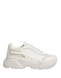 Men's White Leather Daymaster Low Top Sneakers Shoes Nylon Acrylic 87lf