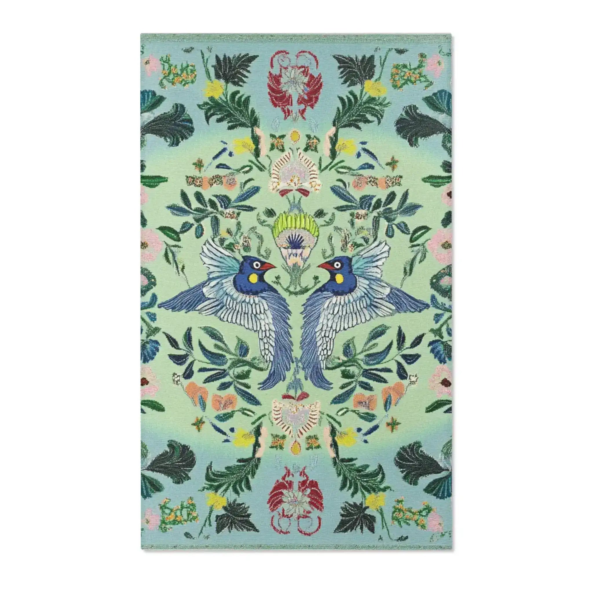 Twin Songbirds – Folk Garden Accent Rug