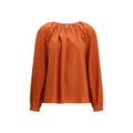 Women's Orange Cotton Polo Shirt