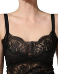 Women's Black Silk Lace Slip Lingerie Chemise Sleepwear Viscose Nylon Elastane Clothing