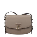 Women's Gray Leather Crossbody Bag
