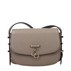 Women's Gray Leather Crossbody Bag