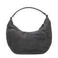 Women's Gray Leather Shoulder Bag