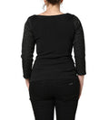 Women's Black Button Fastening Lace Trimmed Blazer Jacket Clothing