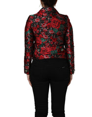 Women's Multicolor Floral Brocade Buttonblazer Jacket Clothing