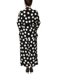 Women's Black White Polka Dot Pajama 2 Piece Set Sleepwear With Dots Clothing