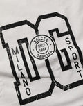 Women's White Cotton Dg Logo Print Cropped Jersey Top