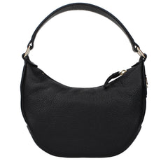 Women's Pebbled Leather Shoulder Bag Black