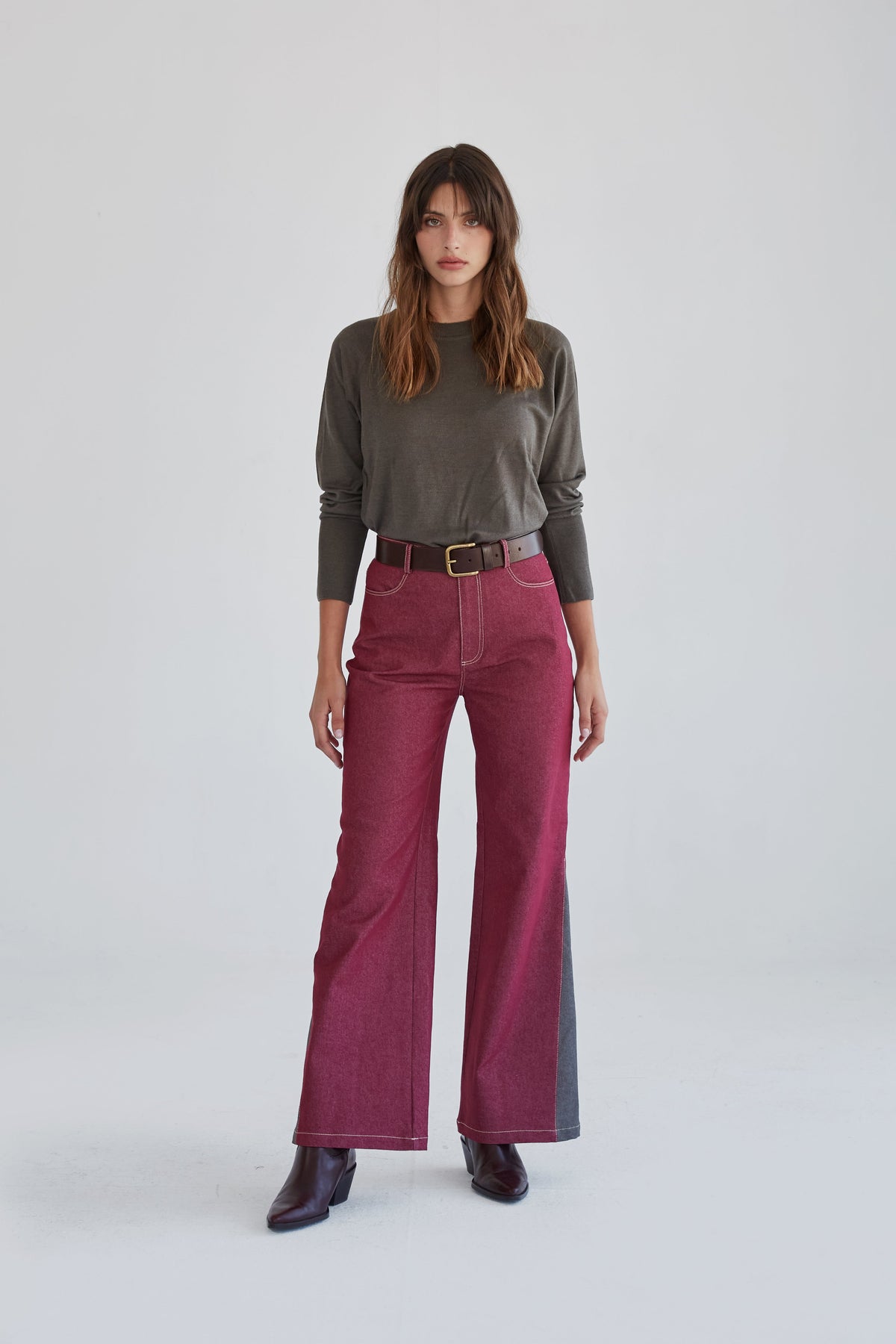 Pantalones vaqueros Alba 2.0 granate