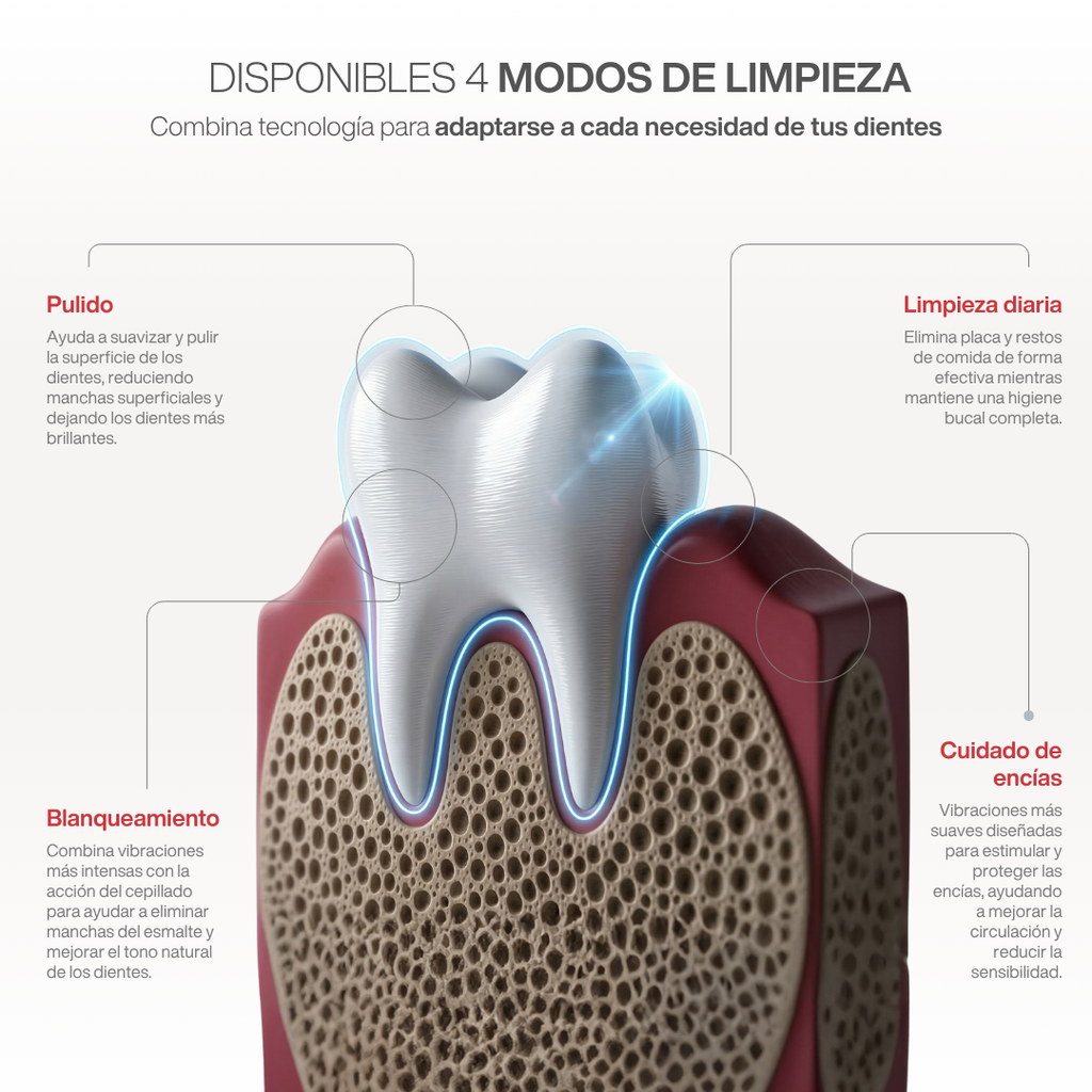 Cepillo de Dientes Eléctrico LED 2 en 1