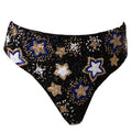 Celeste Hand-Beaded Embellished Bikini Bottom | Black