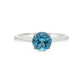 Round Blue Topaz Ring