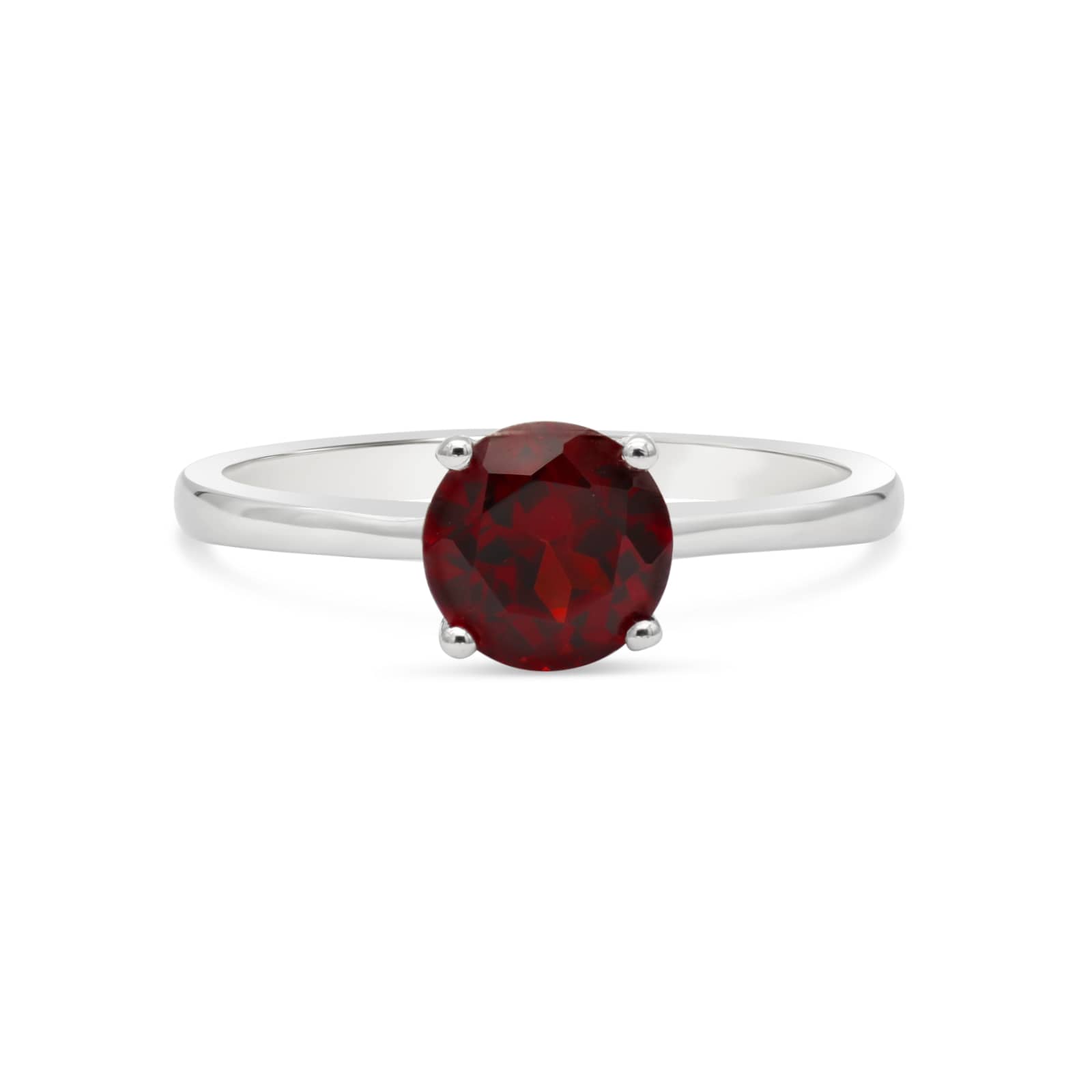 Round Garnet Ring