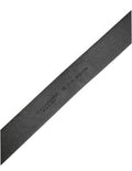Men's Black Leather Prince Crown Logo Buckle Belt Calf