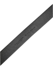 Men's Black Leather Prince Crown Logo Buckle Belt Calf