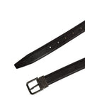 Men's Brown Calf Leather Vintage Style Silver Buckle Belt