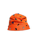 Women's Crystal-Embellished Bucket Hat Orange Cotton Elastane