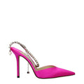 Women's Crystal-Embellished Satin Stiletto Pink