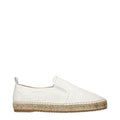 Women's White Leather Espadrilles Shoe