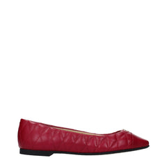 Women's Pink Leather Ballet Flats