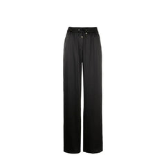 Women's Black Polyamide Casual Pants