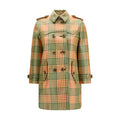 Women's Multicolor Polyester Trench Coat Clothing