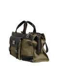 Men's Two-Tone Canvas And Leather Shoulder Bag Green