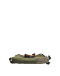Men's Military Green Patchwork Backpack Cotton Nylon Calf