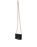 Women's Calf Leather Flip Card Case Black Cases