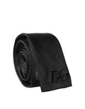 Black D&g Embroidery Silk Adjustable Men Necktie Tie