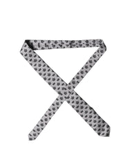 Gray Crown Fantasy Silk Adjustable Men Tied Necktie Tie