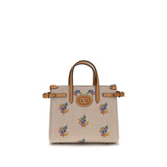 Women's Antibes Top Handle Bag Beige Cotton