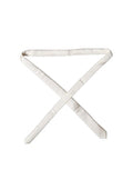 Off White Solid Silk Adjustable Men Tied Necktie Tie