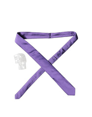 Purple Satin Silk Adjustable Men Tied Necktie Tie