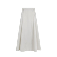 Women's Gray Elastane Long Skirt
