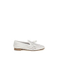 Women's White Calf Leather Bos Taurus Slip-On Loafers