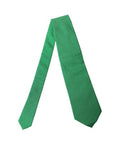 Green Solid Silk Cotton Adjustable Women Necktie Tie Black And White