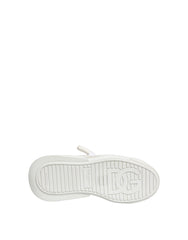 Men's White Calfskin Leather Low Top Sneakers Shoes