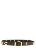 Pinko Python Print Belt — brown