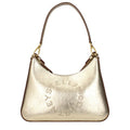 Women's Gold Leather Shoulder Bag