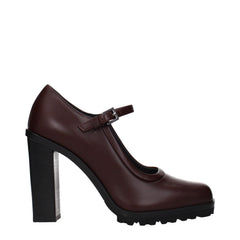 Women's Leather Mary Jane Heel Brown