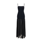 Black Polyamide Casual Dress