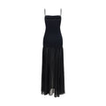 Black Polyamide Casual Dress