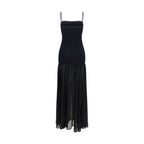 Black Polyamide Casual Dress
